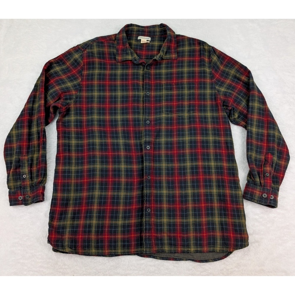 Carbon2Cobalt Shirt XLT Multi Color Plaid‎ Flannel Button Up Long Sleeve